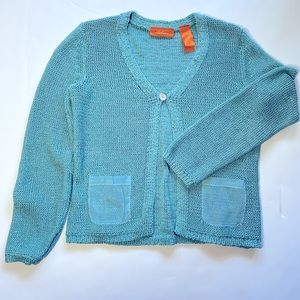 Open Front Pointelle Cardigan